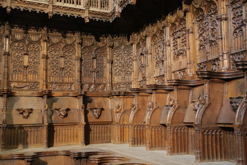 Coro del Monasterio de Santa María La Real, Nájera, La Rioja.