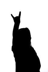 Rock Kid Silhouette Girl
