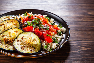 Couscous with sauce and vegetables