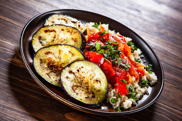 Couscous with sauce and vegetables