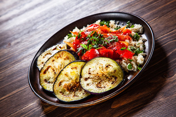 Couscous with sauce and vegetables