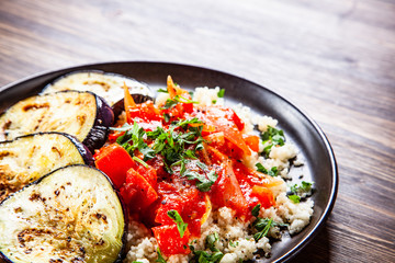 Couscous with sauce and vegetables