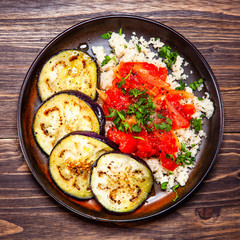 Couscous with sauce and vegetables