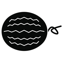 Glyph Watermelon vector icon