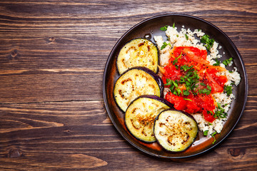 Couscous with sauce and vegetables