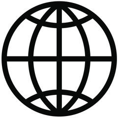 Outline globe vector icon