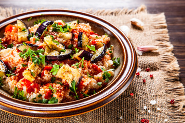 Couscous with sauce and vegetables