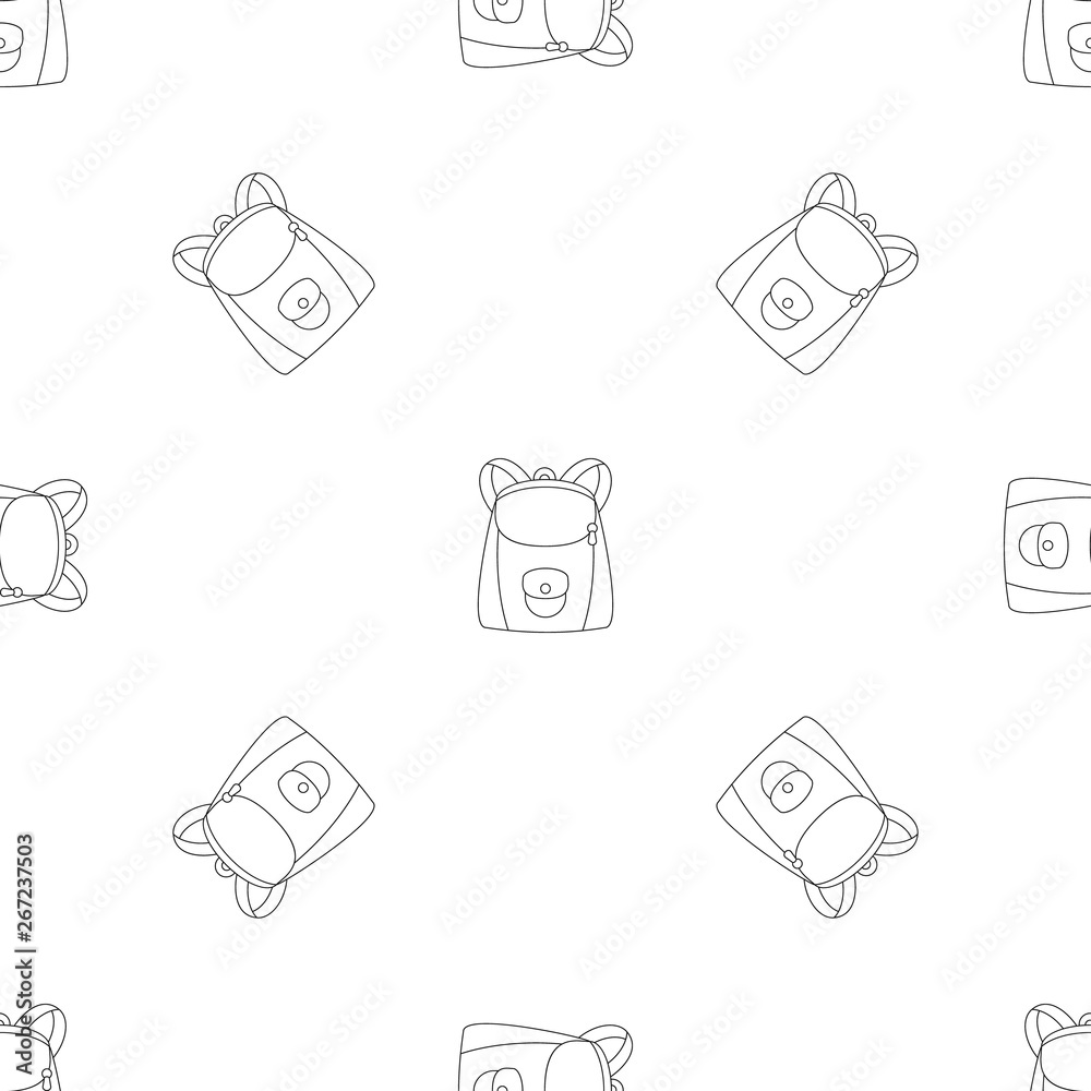 Poster modern backpack pattern seamless vector repeat geometric for any web design