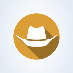Cowboy hat icon isolated on white background. illustration