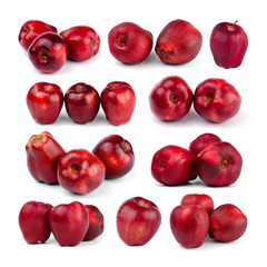 Fresh apples isolated on white background.