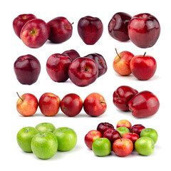 Fresh apples isolated on white background.