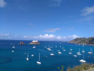 vue sur la baie de Saint Barthelmy