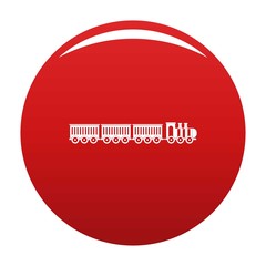 sedentary train icon. Simple illustration of sedentary train vector icon for any design red