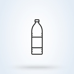 bottle Simple symbol. Line art flat style. illustration icon isolated on white background