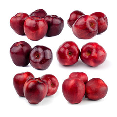 Fresh apples isolated on white background.