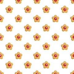 Berry biscuit pattern seamless vector repeat for any web design