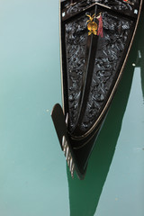 Part of of a traditional Gondola in Venice, Italy - High Angle View © christianthiel.net