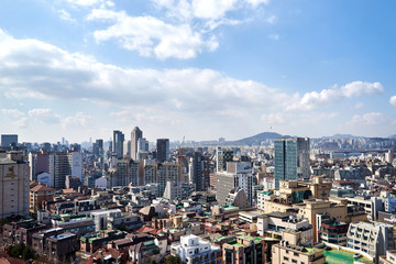 Fototapeta na wymiar the cityscape of Gangnam-gu, Seoul