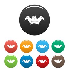 Clown jester icons set 9 color vector isolated on white for any design