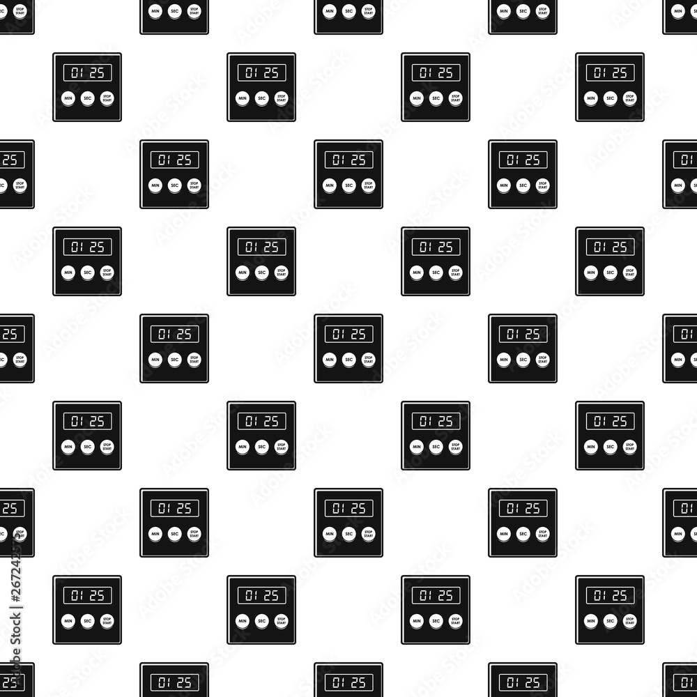 Poster alarm clock pattern seamless vector repeat geometric for any web design