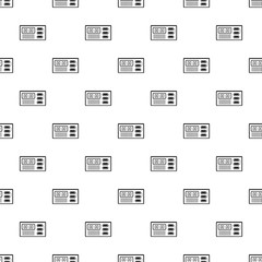 Retro digital clock pattern seamless vector repeat geometric for any web design