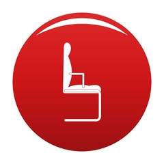 Chair icon. Simple illustration of chair vector icon for any design red