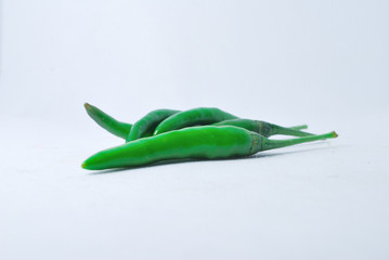 Chili on a white background