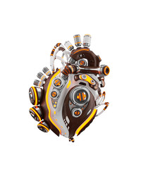 Fototapeta premium Sci-fi artificial heart 3d rendering