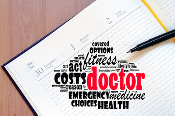 Doctor word cloud collage