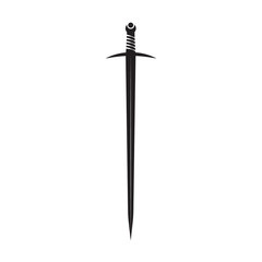 Sword. Flat Icon. For Print and Web. Vector Illustration.