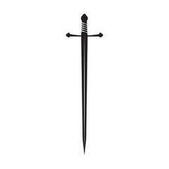 Sword. Flat Icon. For Print and Web. Vector Illustration.