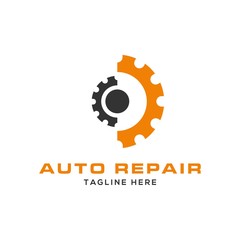 service repair, gear, automotive logo vector design