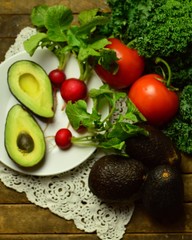 fresh vegetables on the table