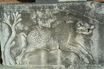 Hellenistic theatre in Miletus animal and human figures  (19)