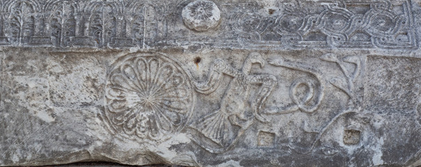 Hellenistic theatre in Miletus animal and human figures  (19)