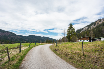 Way in the mountain for hiking.