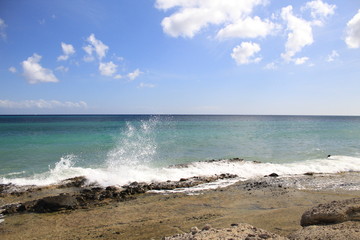 Fototapeta na wymiar paysages de la mer caraibes