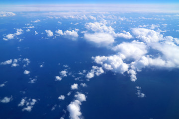 Naklejka na ściany i meble Ocean viewed from the plane