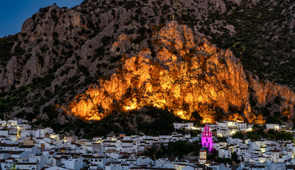 Ermita de San Antonio in Ubrique, Cadiz, Andalusia, Spain at night