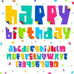 Font paper with bent angle, lowercase,