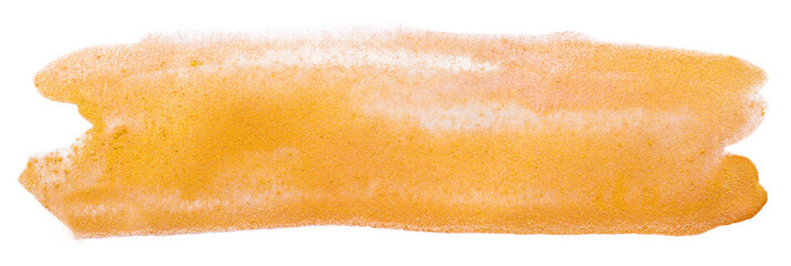 watercolor yellow on a white background