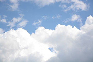 Obraz premium The blue sky with white clouds