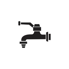 Water tap icon. Vector illustration isolated on white background