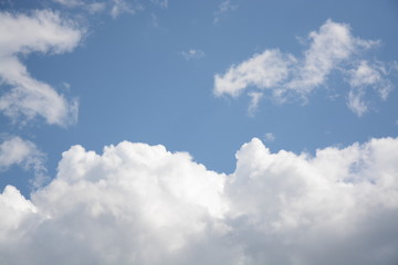 The blue sky with white clouds