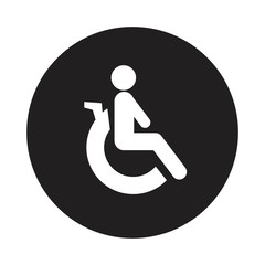 Disabled Handicap Icon isolated on white background