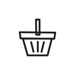 Basket flat vector icon. Buy flat vector icon