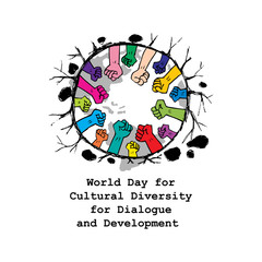 Fototapeta na wymiar World Day for Cultural Diversity for Dialogue and Development