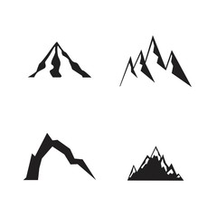 Mountain icons set.