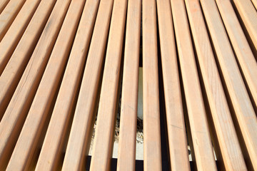 View of the boards of light brown.