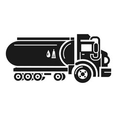 Fuel cistern truck icon. Simple illustration of fuel cistern truck vector icon for web design isolated on white background